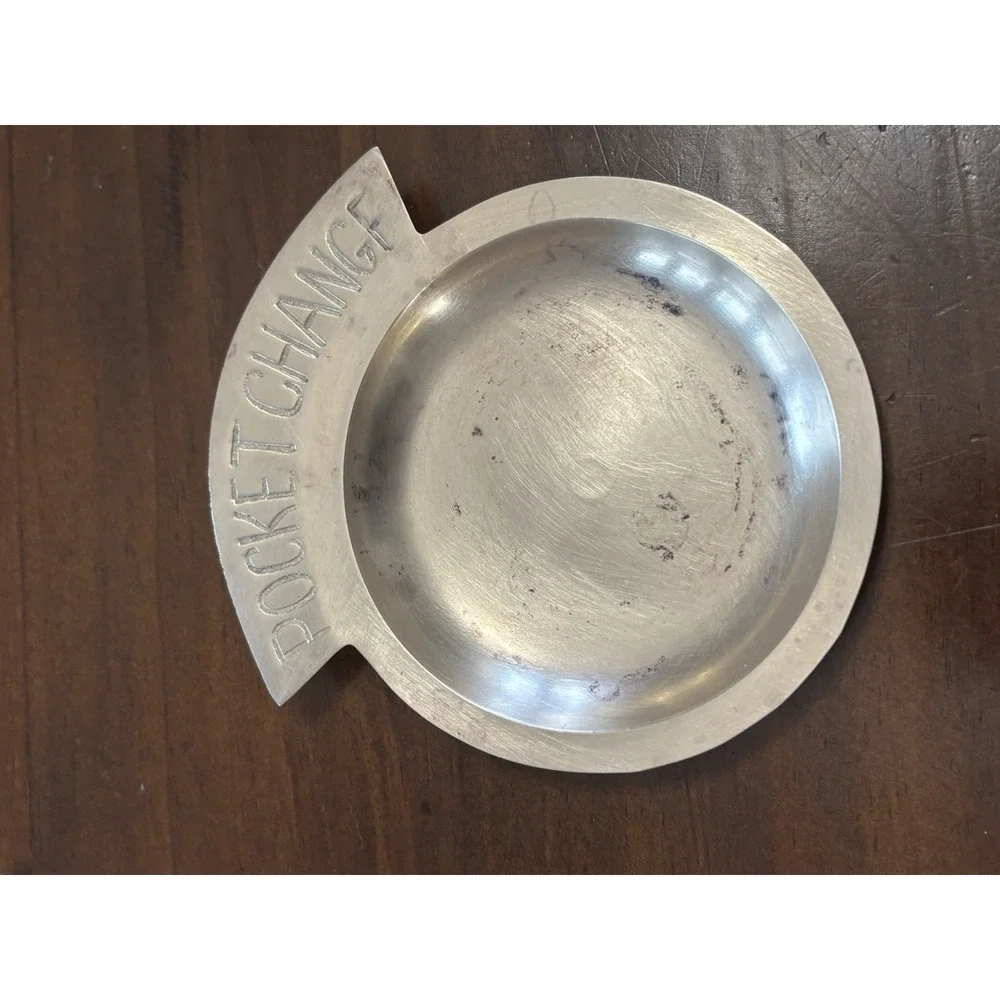 Vintage Brass Mid Century Pocket Change Dish Trinket MCM Mid Century